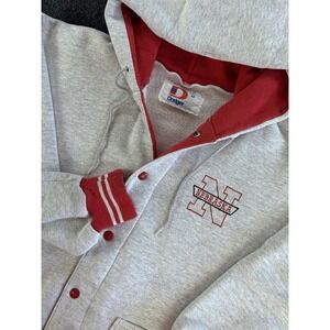 Vintage Nebraska Cornhuskers Snap Hoodie Dodger USA Medium 80s